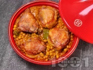 Марокански тажин с пиле и нахут